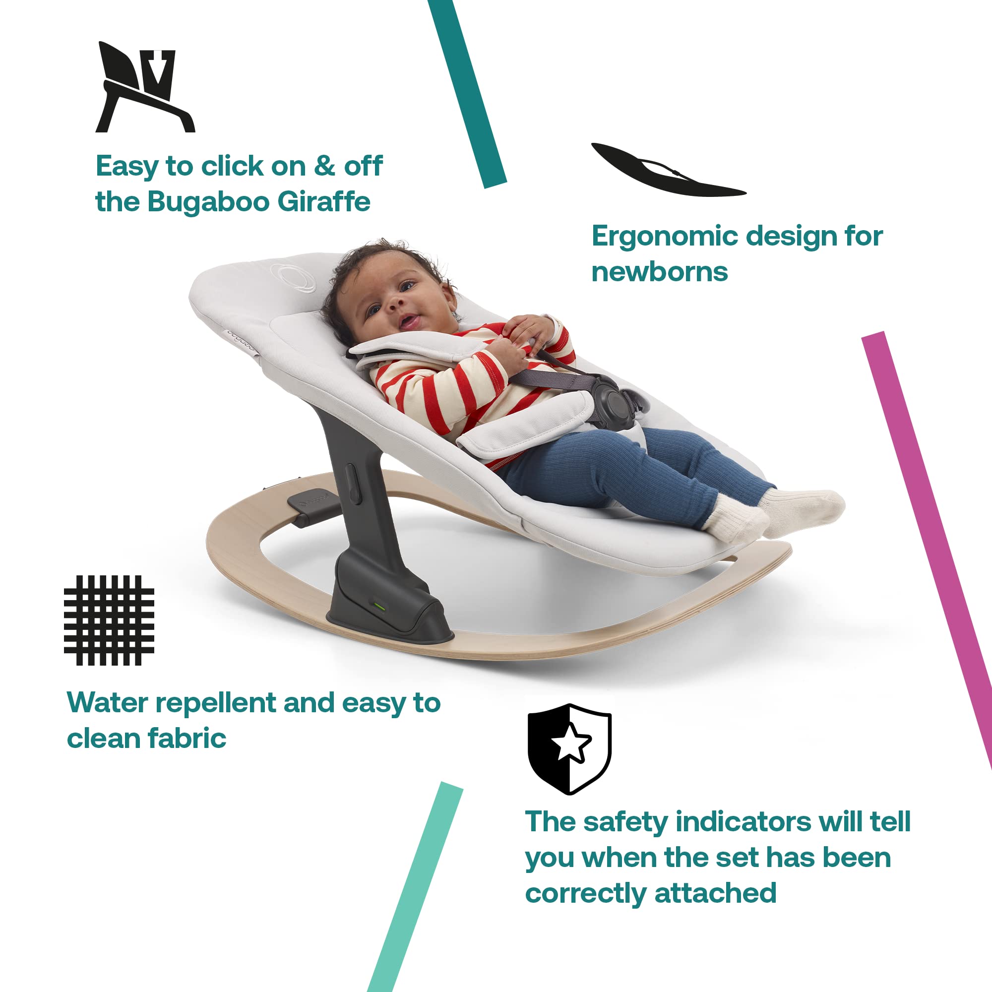 Amazon.com : Bugaboo Giraffe Newborn Set Padded Baby Seat Insert